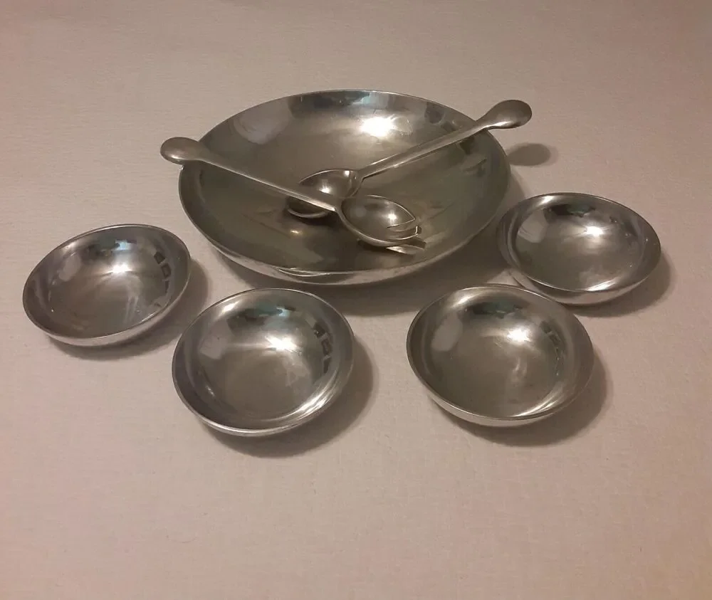 Towle Pintel Collection Salad Bowl & Server Set 7pc Family Gatherings